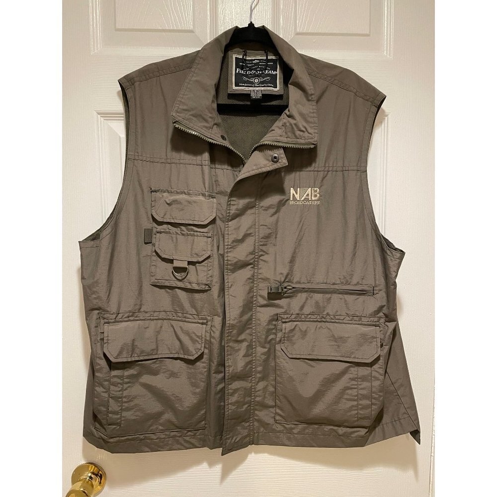 Field & Stream Fisherman Fishing Tactical Vest NAM Broadcasters Men's Size XL